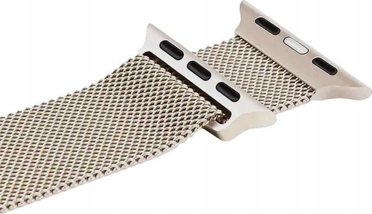 Crong Milano Steel – Nerūdijantis plienas apyrankė skirta Apple Watch 44/45/46/49 mm champagne