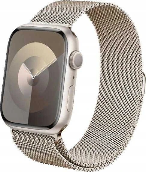 Crong Milano Steel – Nerūdijantis plienas apyrankė skirta Apple Watch 44/45/46/49 mm champagne