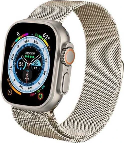 Crong Milano Steel – Nerūdijantis plienas apyrankė skirta Apple Watch 38/40/41/42 mm champagne