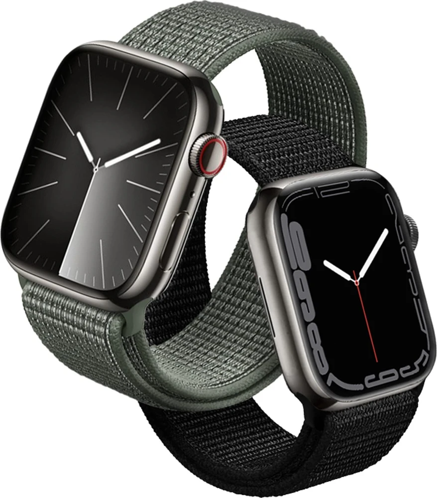 „Crong Nylon“ – „Apple Watch Sport Band“ 38/40/41/42 mm (karinis žalias)