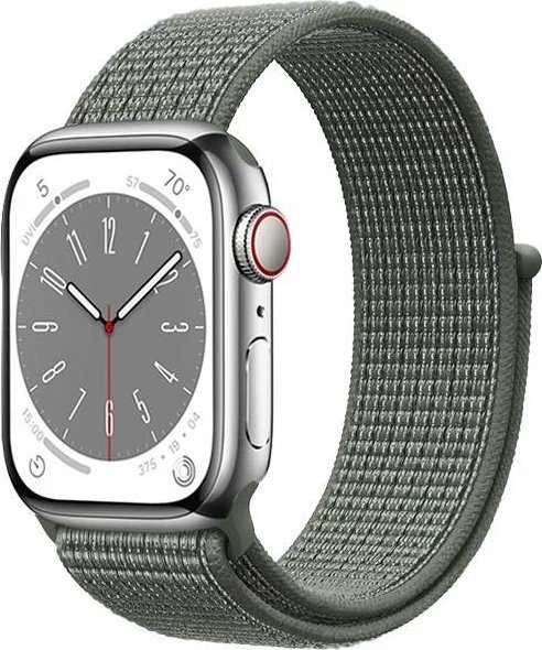 „Crong Nylon“ – sportinis dirželis „Apple Watch“ 44/45/46/49 mm (karinis žalias)