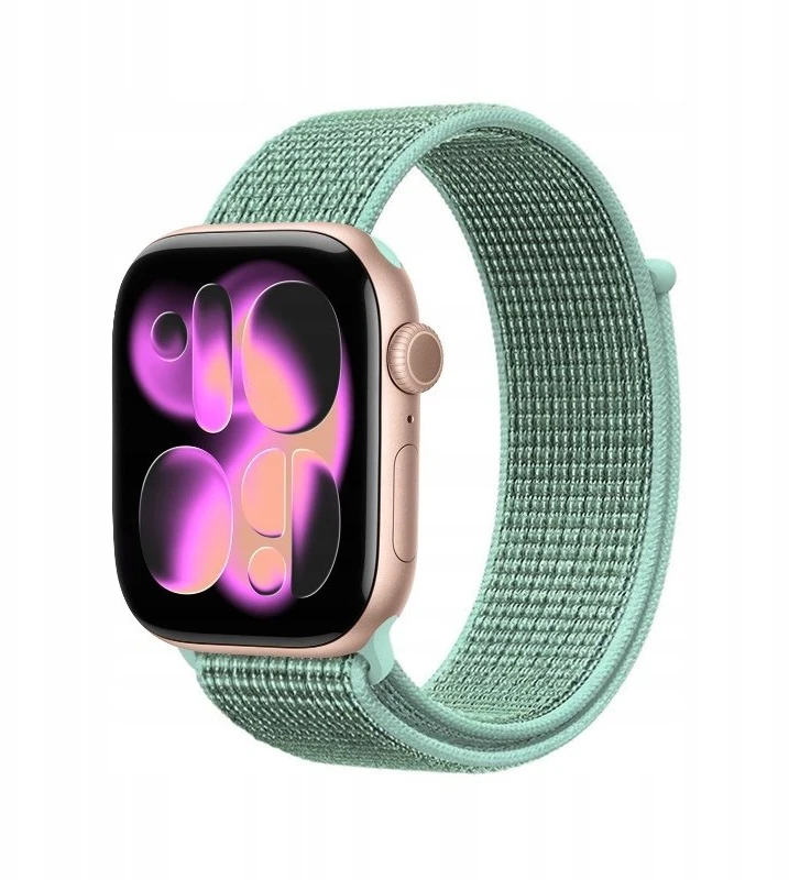 Crong Crong Nylon – Sportinis dirželis Apple Watch 38/40/41/42 mm (Atlantic Žalias)