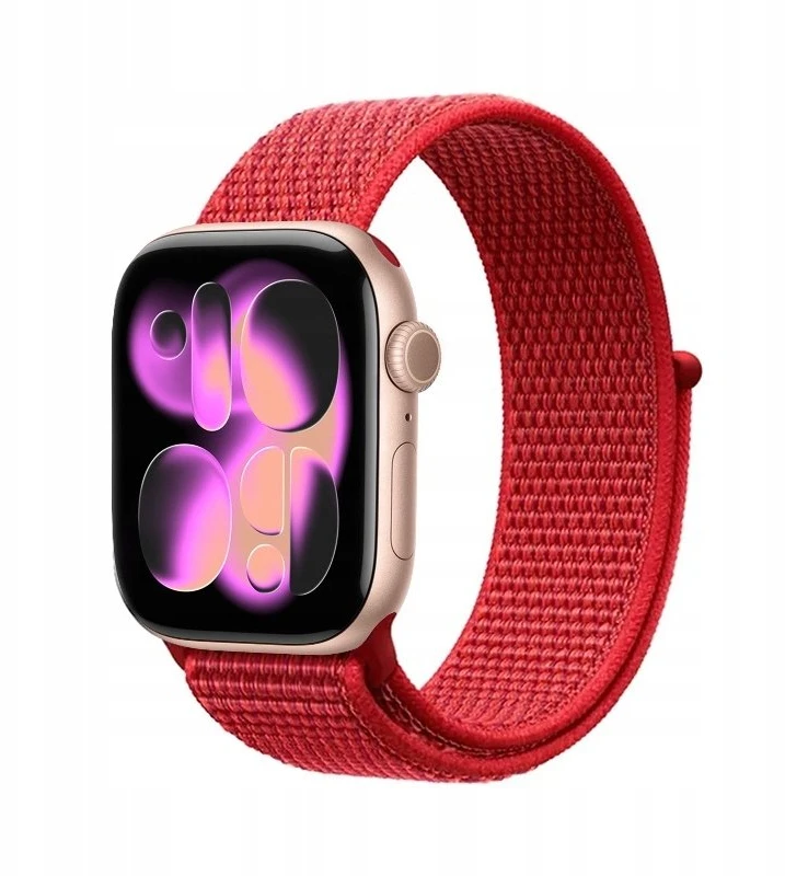 "Crong Crong Nylon – sportinis dirželis Apple Watch 38/40/41/42 mm (Raudona Fusion)"