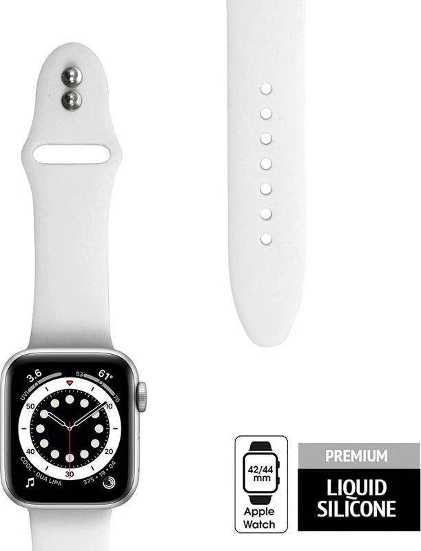 Crong Liquid – apyrankė skirta Apple Watch 44/45/46/49 mm baltas
