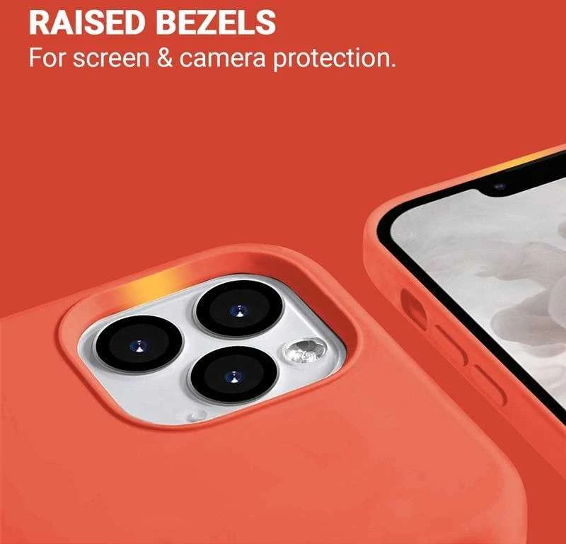 Crong Color Cover Liquid Silicone dėklas skirtas Apple iPhone 13 Pro Coral Raudona