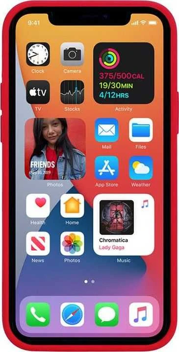 Crong Color Cover - Flexible dėklas skirtas Apple iPhone 12 Pro Max Raudona