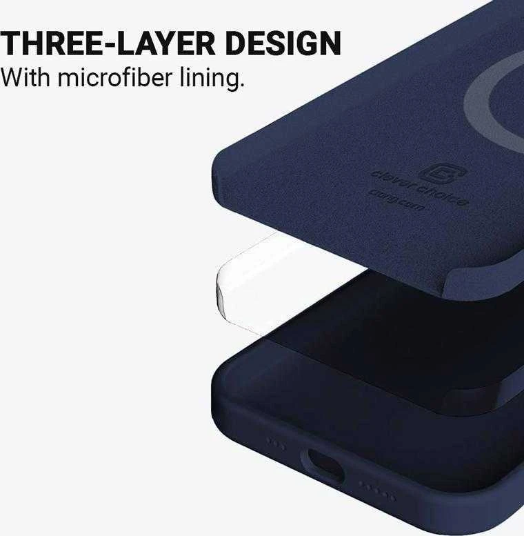Crong Color Cover Magnetic dėklas skirtas Apple iPhone 13 Pro Max Navy Mėlyna