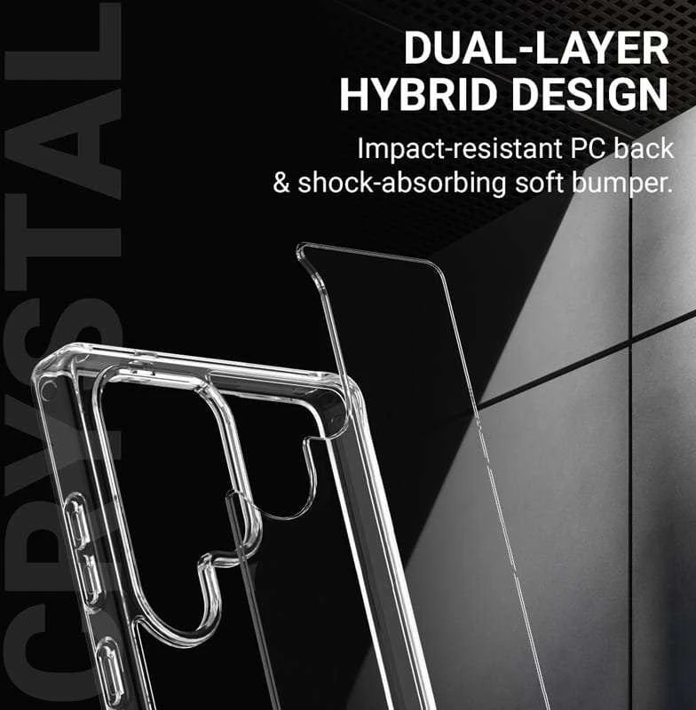 Crong Crystal Shield Cover - dėklas skirtas Samsung Galaxy S25+ Transparent