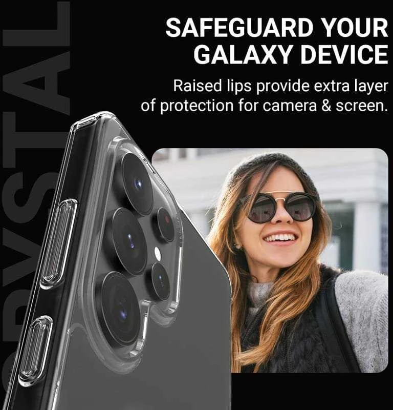Crong Crystal Shield Cover - dėklas skirtas Samsung Galaxy S25+ Transparent