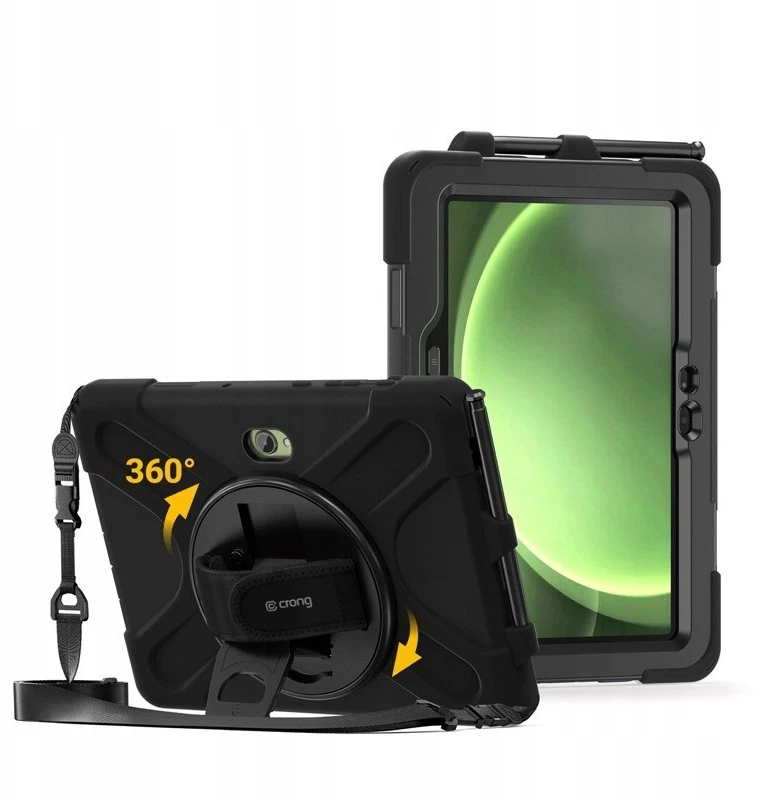 Crong Defender Plus - Rugged dėklas Samsung Galaxy Tab Active5 Pro 10.1" juodos spalvos