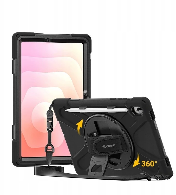 Crong Defender Plus – Rugged dėklas Samsung Galaxy Tab S11 11” juodos spalvos