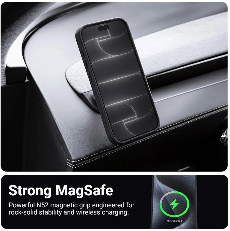 Crong Baltas „MagSafe“ dėklas iPhone 18 Pro Max / 17 Pro Max