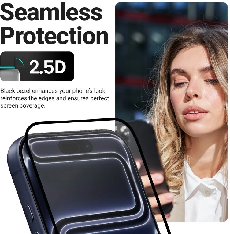 Crong EasyShield 2 vnt. – Apsauginis stiklas skirtas iPhone 16e / iPhone 14 / iPhone 13 / iPhone 13 Pro (2 pieces)