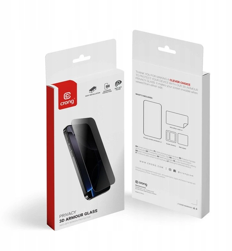 Crong Privacy 3D Armour Glass - Apsauginis stiklas Privacy Apple iPhone Air