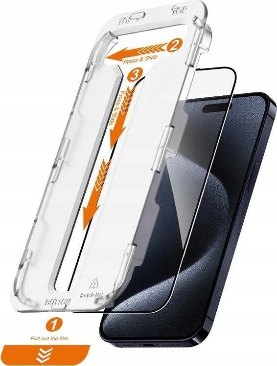 Crong EasyShield 2 vnt. - Apsauginis stiklas skirtas Apple iPhone 15 Pro Max (2 vnt)