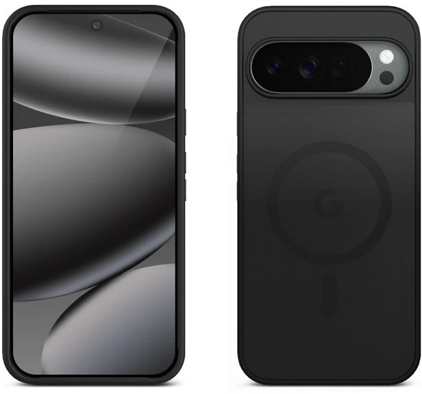 Dėklas Crong Hybrid Matte Magnetic Google Pixel 10 Pro, juodas