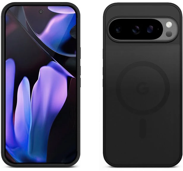 Dėklas Google Pixel 9 Pro Crong Hybrid Matte Magnetic, juodas