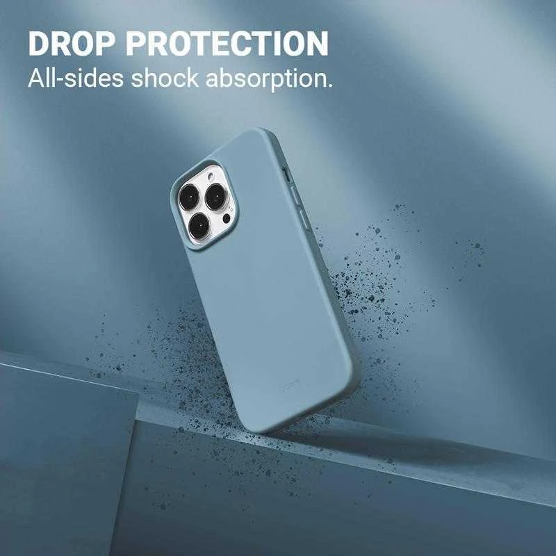 Crong Color Cover Liquid Silicone dėklas skirtas Apple iPhone 13 Pro Max žydros spalvos