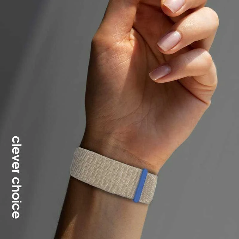 „Crong Nylon“ sportinė apyrankė, skirta „Apple Watch“ 38/40/41/42 mm (žvaigždžių šviesa)