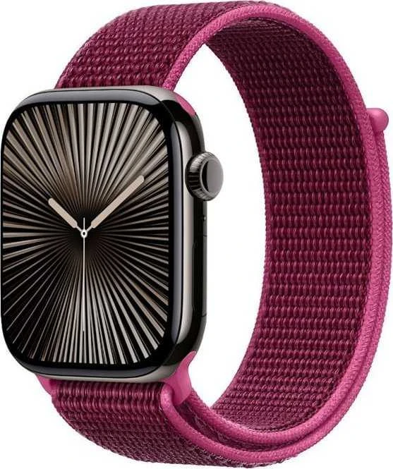 „Crong Nylon“ sportinė apyrankė, skirta „Apple Watch“ 38/40/41/42 mm (rausvai raudona)