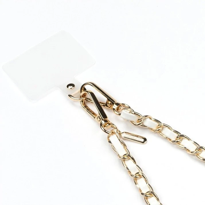 Dėklas Crong Phone Crossbody - Smycz do zawieszenia telefonu (Baltas Twist)