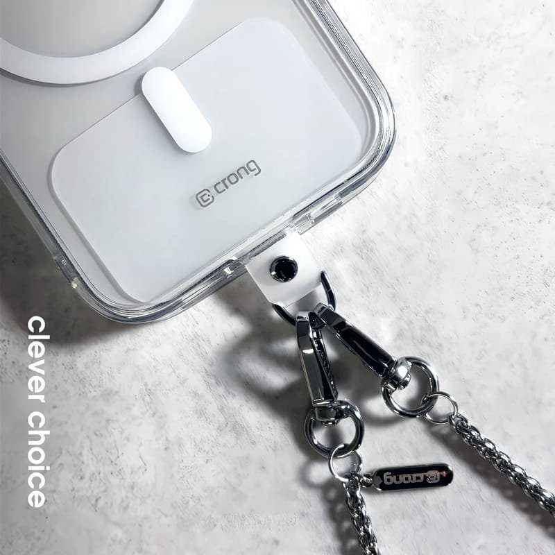 Crong Phone Crossbody - virvelė telefonui Sidabrinis Link