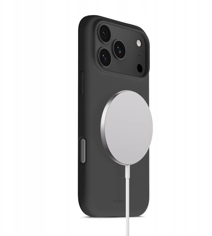 Crong Color Cover Magnetic - dėklas MagSafe Apple iPhone 17 Pro Max juodas