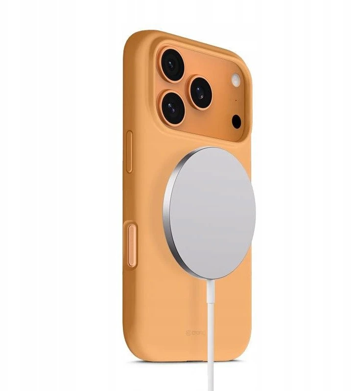 Crong Color Cover Magnetic - dėklas MagSafe Apple iPhone 17 Pro oranžinis