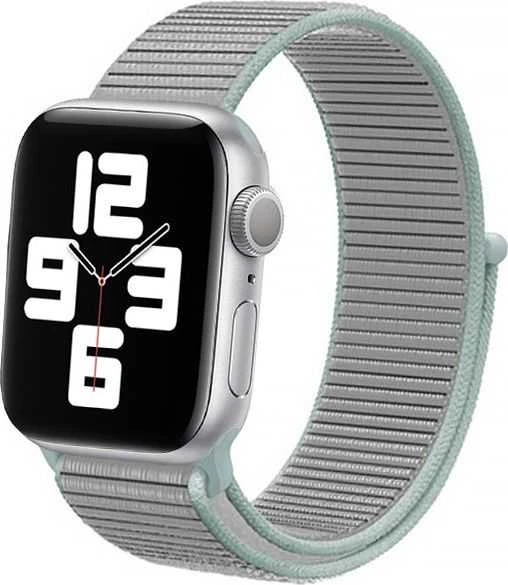 Crong Nylon – Sport apyrankė skirta Apple Watch 38/40/41/42 mm Pastel Pilkas