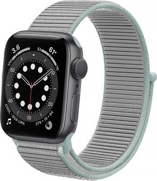 Crong Nylon – Sport apyrankė skirta Apple Watch 38/40/41/42 mm Pastel Pilkas