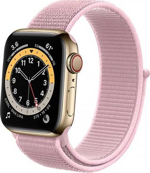 „Crong Nylon“ – sportinis dirželis „Apple Watch 38/40/41/42 mm“ (pudrinė)