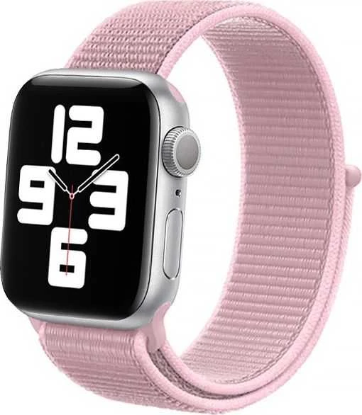 „Crong Nylon“ – sportinis dirželis „Apple Watch 38/40/41/42 mm“ (pudrinė)
