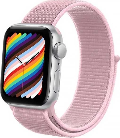 „Crong Nylon“ – sportinis dirželis „Apple Watch 38/40/41/42 mm“ (pudrinė)
