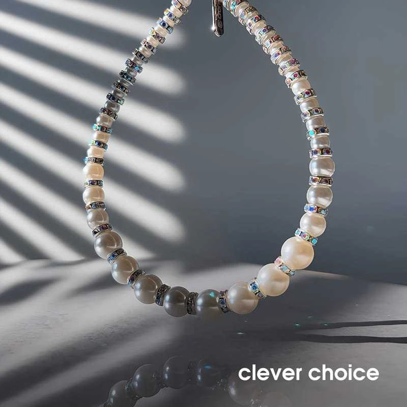 Crong Phone Charm - virvelė telefonui Sidabrinis Beads