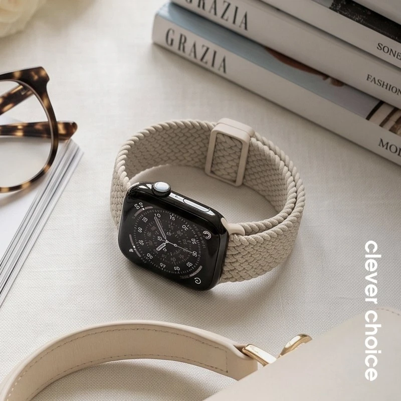 Crong Wave Band – pintas dirželis Apple Watch 38/40/41/42 mm (smėlio spalvos) (CRG40WAV2STN)