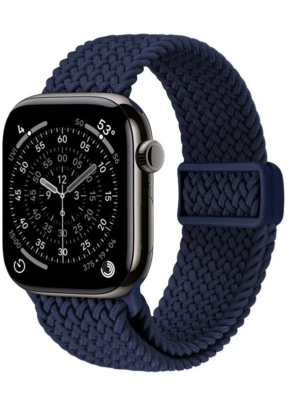 Crong Wave Band – Pintas dirželis Apple Watch 44/45/46/49 mm (tamsiai mėlyna) (CRG44WAV2NBL)