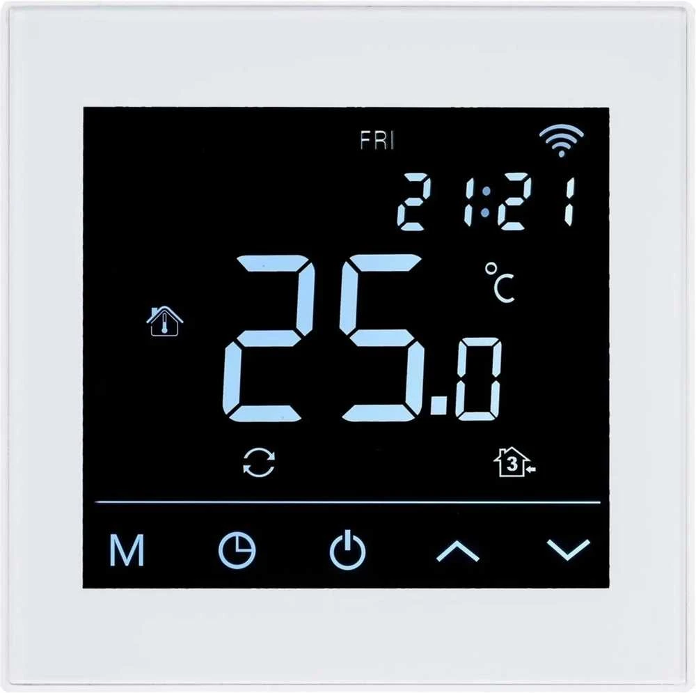Termostatas HEATCOM HC91 Wi-Fi, baltas