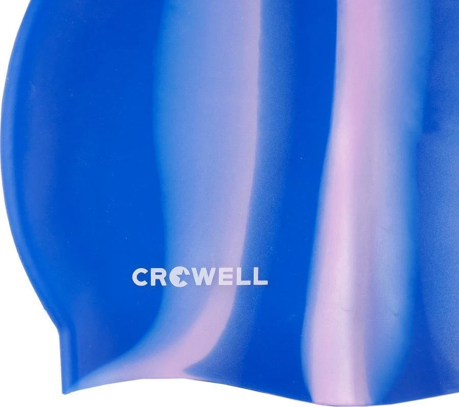 Maudymosi Kepuraitė Silikoninė Crowell Multi Flame Mėlynai Rožinė col.06