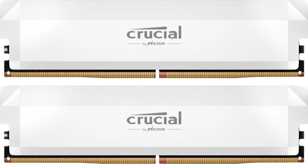 RAM „Crucial Pro Overclocking“ 64 GB [2 x 32 GB 6000 MHz DDR5 CL40 UDIMM] balta