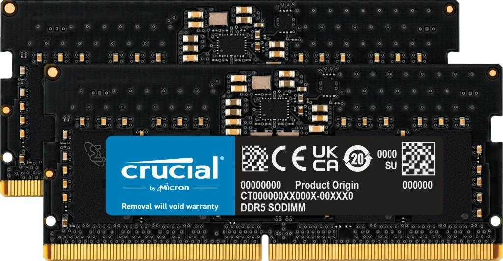 Nešiojamo kompiuterio atmintis 4800 32GB Crucial 2x16GB KIT CL40 SODIMM