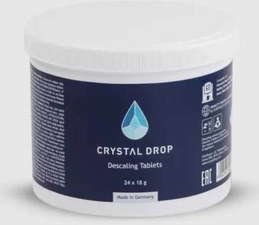 Crystal Drop nukalkinimo tabletės indelis
