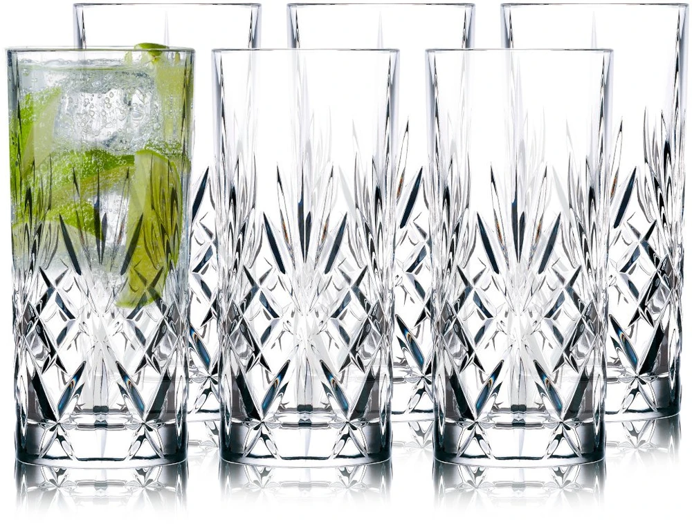 Lyngby Glas - Krištolinė Melodia aukšta taurė - 36 cl - 6 vnt. rinkinys
