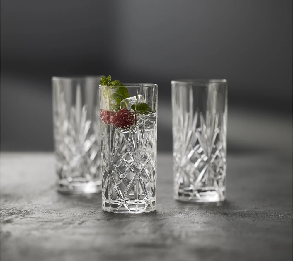 Lyngby Glas - Krištolinė Melodia aukšta taurė - 36 cl - 6 vnt. rinkinys