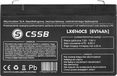 CSSB Gelinis akumuliatorius 6V 14Ah
