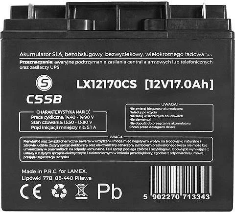 Nezatříděno CSSB gelio akumuliatorius 12 V 17 Ah