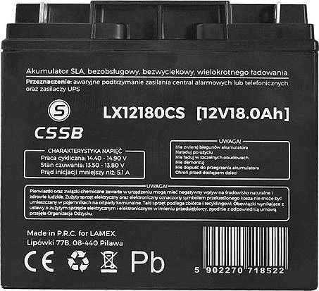 CSSB gelio akumuliatorius 12 V 18 Ah