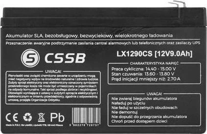 CSSB gelio akumuliatorius 12 V 9 Ah
