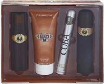 Cuba Gold rinkinys vyrams (EDT, 100 ml + vanduo po skutimosi, 100 ml + dušo želė, 200 ml + EDT, 35 ml)