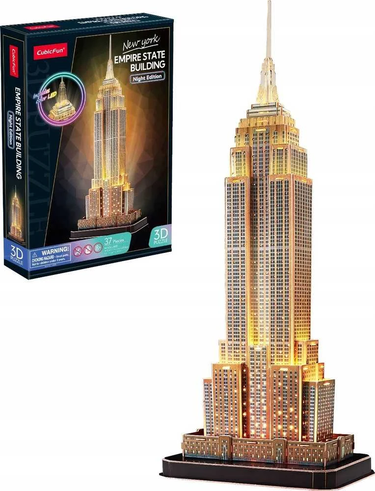 Puzzle CUBIC FUN CUBICFUN 3D dėlionė „Empire State pastatas“ (LED)