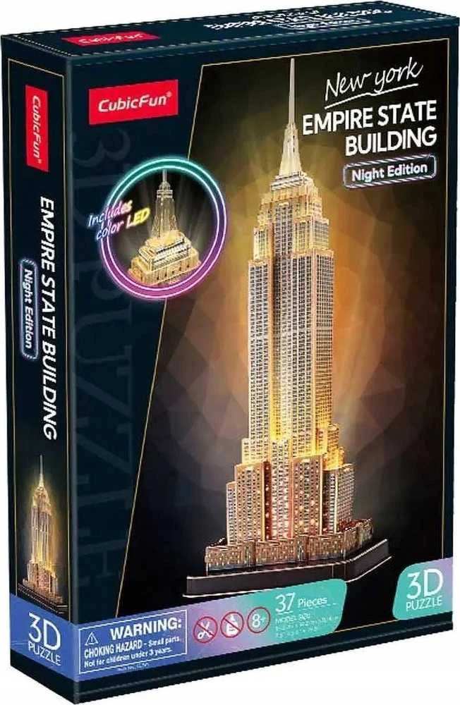 Puzzle CUBIC FUN CUBICFUN 3D dėlionė „Empire State pastatas“ (LED)